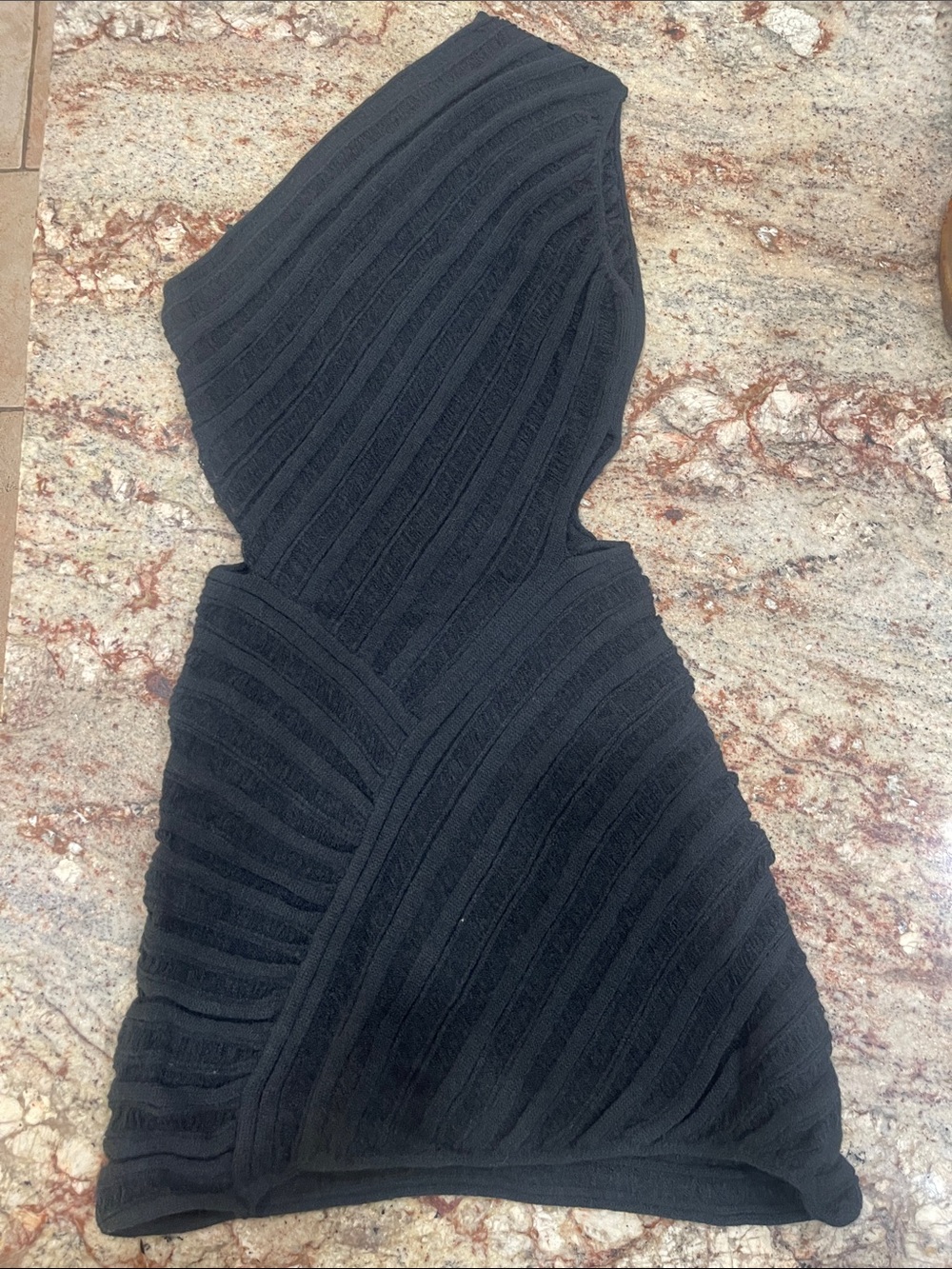 Counter Black Ribbed 🧶 Knit Women’s Dress S:M